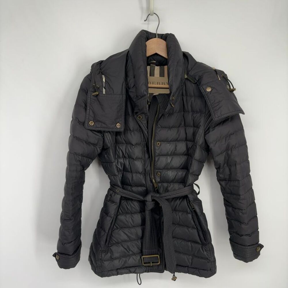 Burberry Check Quilted Belted Jacket